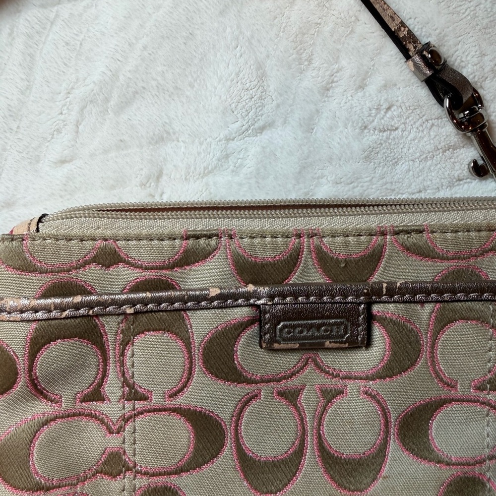 Coach Beige and Brown Signature Wristlet Duo - Picture 4 of 6